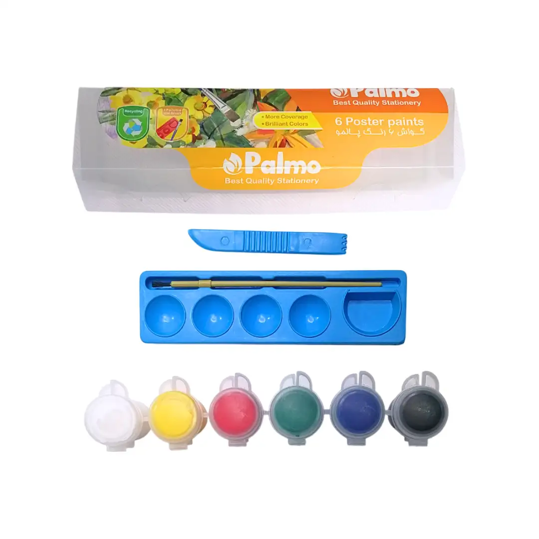 گواش 6 رنگ با قلمو آریا گواش 6 رنگ با قلمو آریا - Image 1